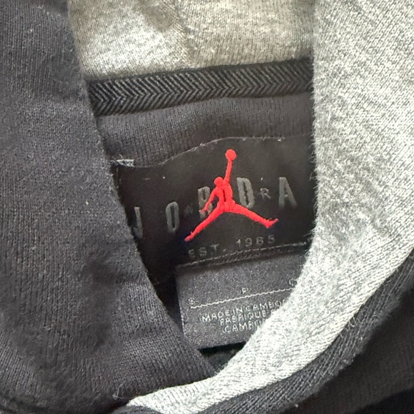 Jordan Black and Gray Men's Hoodie - Picture 7 of 10